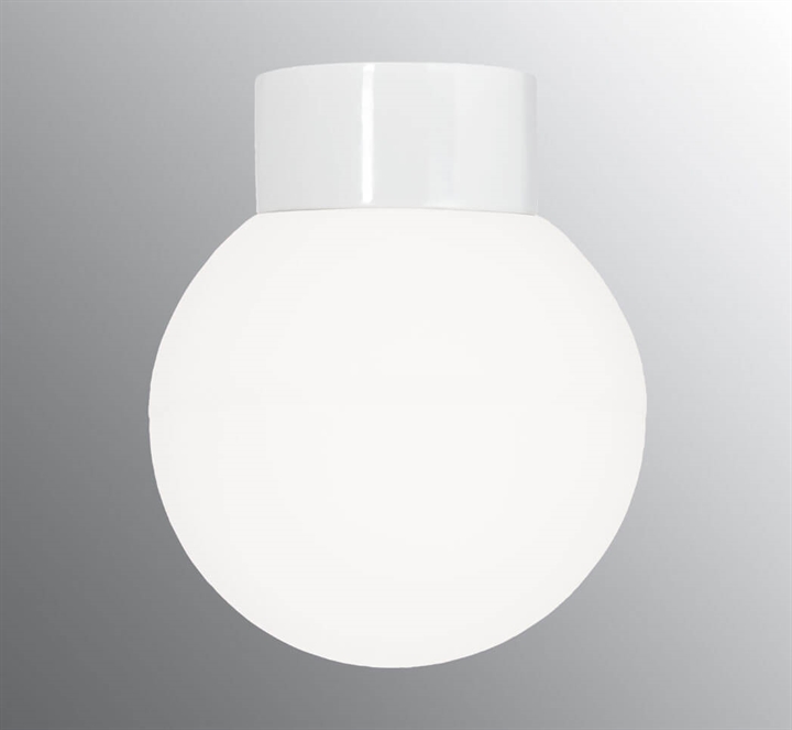 Classic Globe 200 loftlampe / væglampe IP54, hvid/mat opal