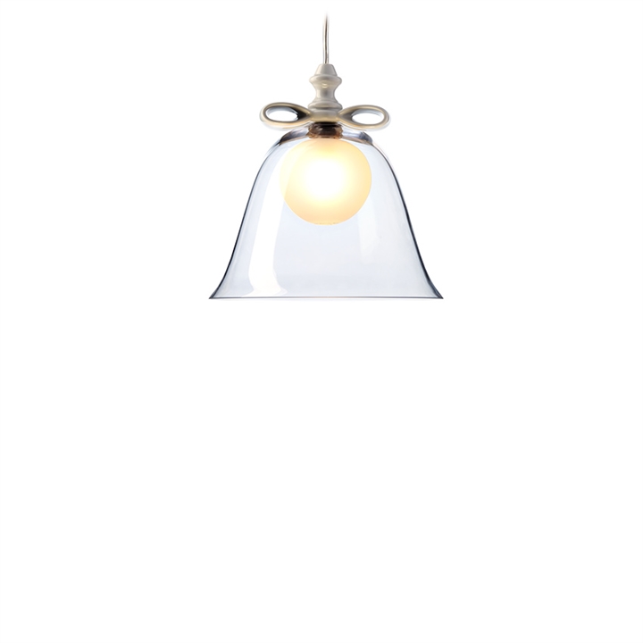 Bell Lamp pendel Small, hvid/transparent