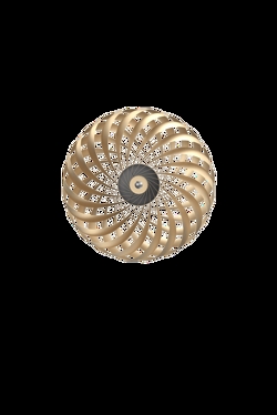 TR5 væglampe, børstet alu/guld, 60 x 20 cm