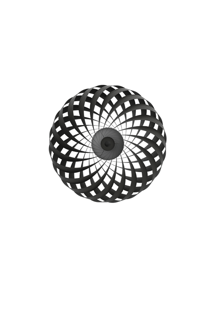 TR5 væglampe, birk/sort, 60 x 20 cm