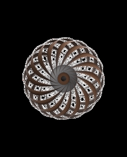 TR5 væglampe, birk/brun, 40 x 18 cm