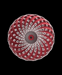 TR5 væglampe, birk/rød, 60 x 20 cm