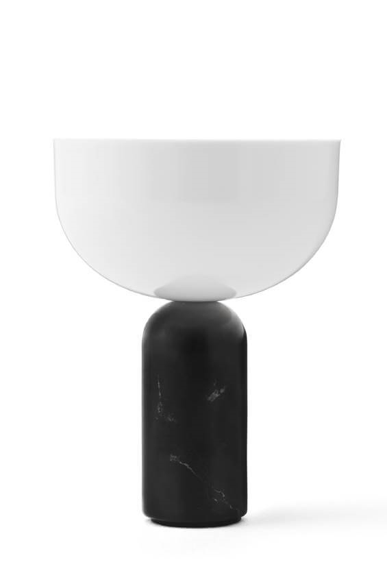 Kizu Portable bordlampe, sort marmor