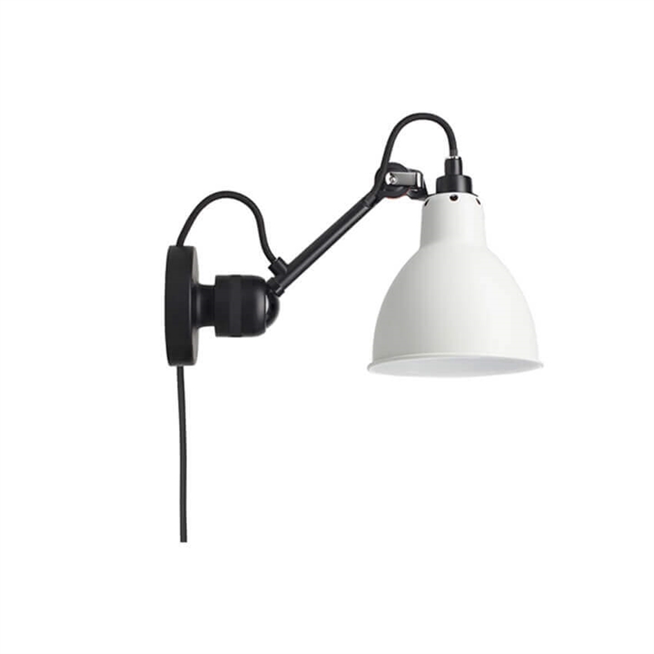 Lampe Gras No 304CA væglampe, sort/hvid
