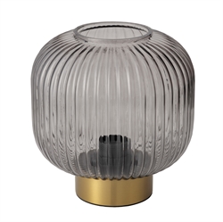 Decor Groovie bordlampe, røgfarvet