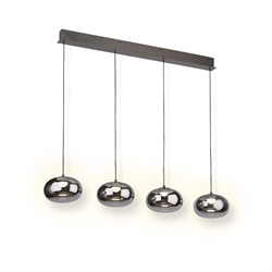 Decor Satellite 4 x pendel, sort/krom