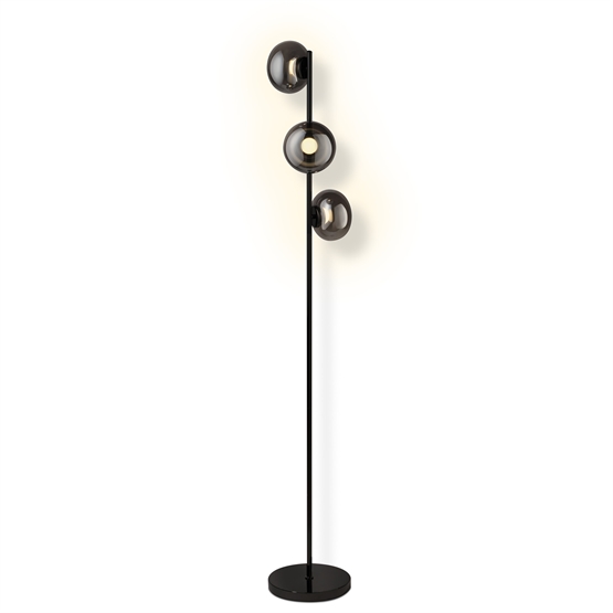 Decor Satellite gulvlampe, sort/krom