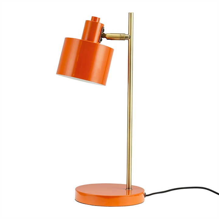 Ocean bordlampe, orange/messing