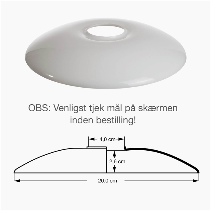 PH 2/1 glas overskærm t/pendel