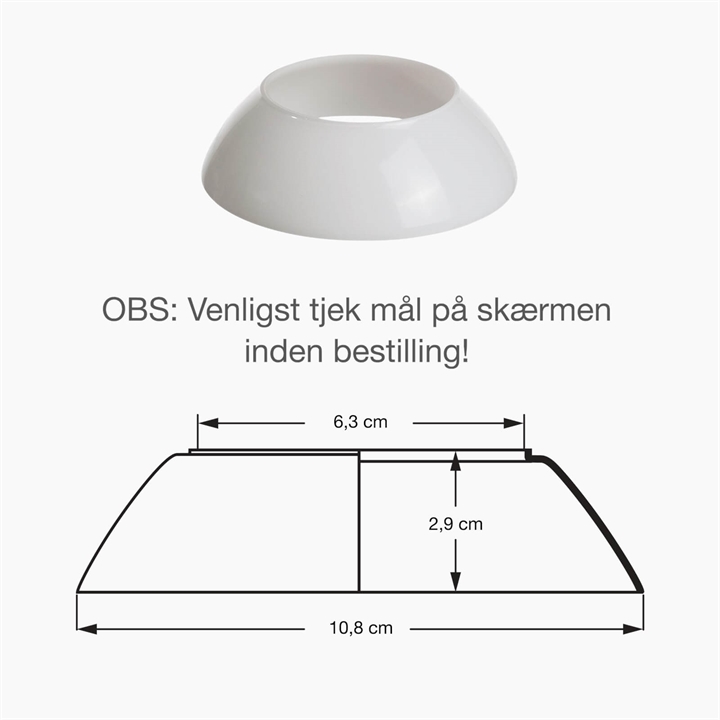 PH 2/1 glas mellemskærm