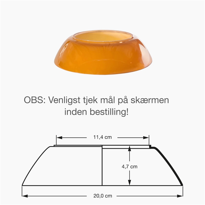 PH 3½-3 mellemskærm, ravfarvet glas