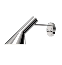 AJ væglampe m/afbryder, poleret stål