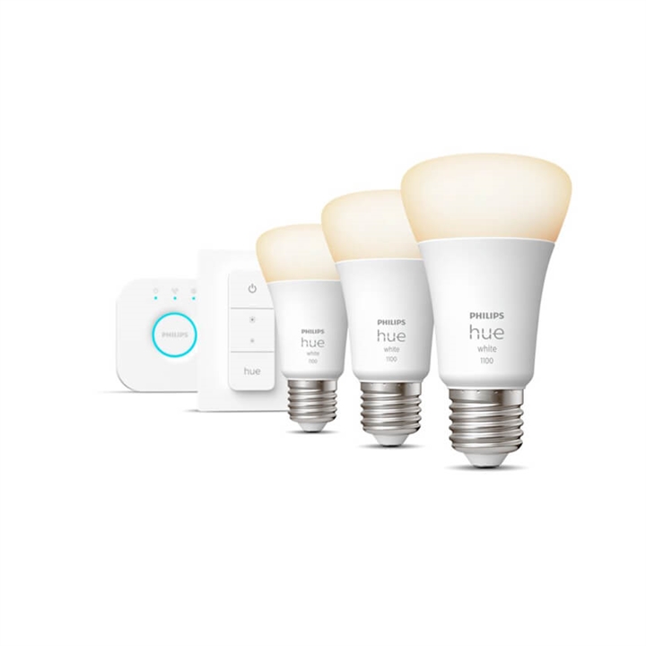 Philips Hue White startsæt 9,5W LED E27 (3-sæt)