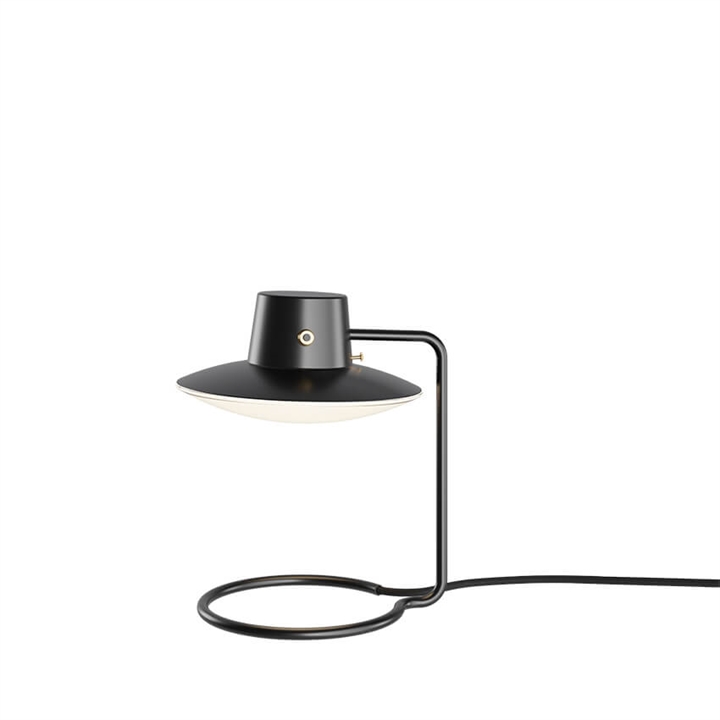 AJ Oxford 28 Bordlampe, metal sort/opal glas