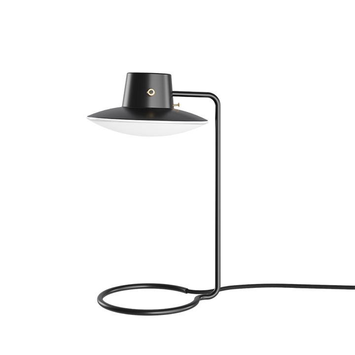 AJ Oxford 41 Bordlampe, metal sort/opal glas