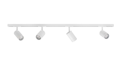 DESIGNLINE skinne-sæt 2 meter m/4 Tube spots, hvid