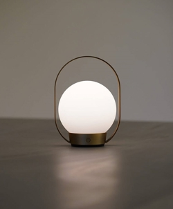 Palla T1 batterilampe / bordlampe, bruneret messing