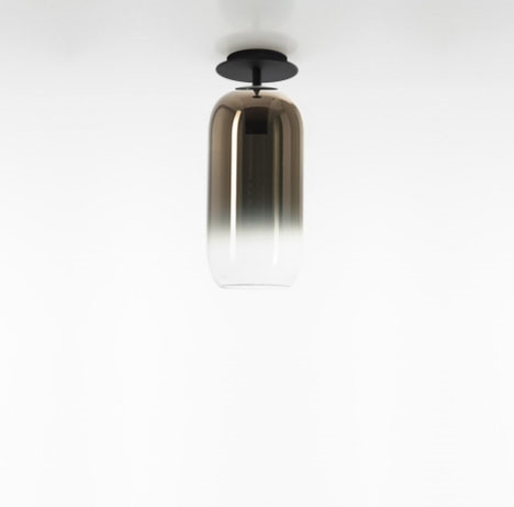 Gople Mini loftlampe, sort/bronze