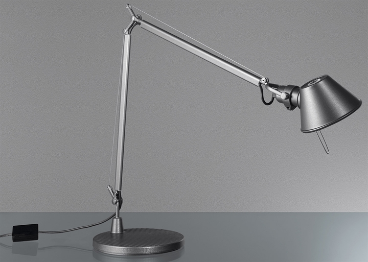 Tolomeo Midi bordlampe LED, grå med bordfod (2700K)