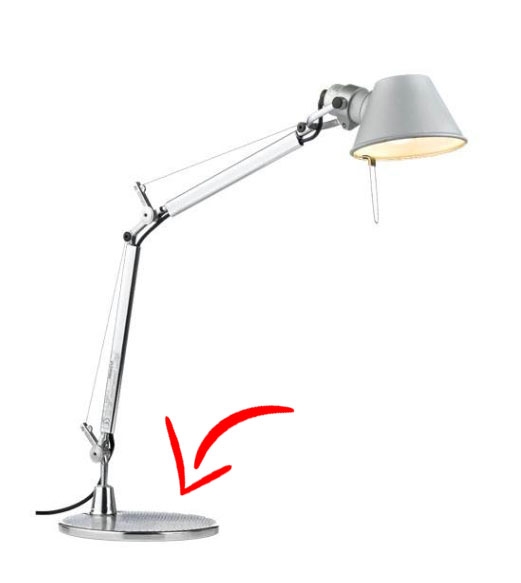 Reservedel: Fod til Tolomeo Micro bordlampe, aluminium