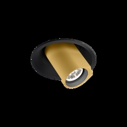 BLIEK ROUND 1.0 PAR16 Indbygningsspot, sort/messing