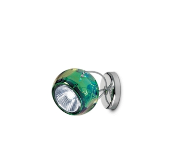 Beluga væglampe/loftlampe, grøn m/hul til ledning