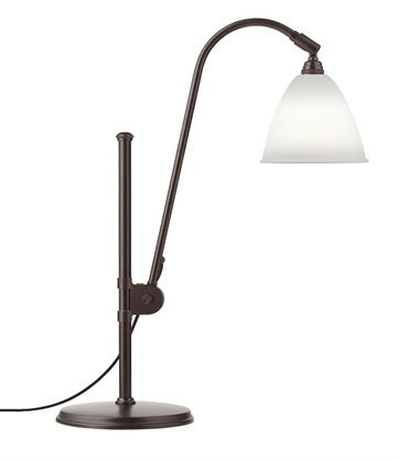 Bestlite BL1 bordlampe, sort messing/porcelæn