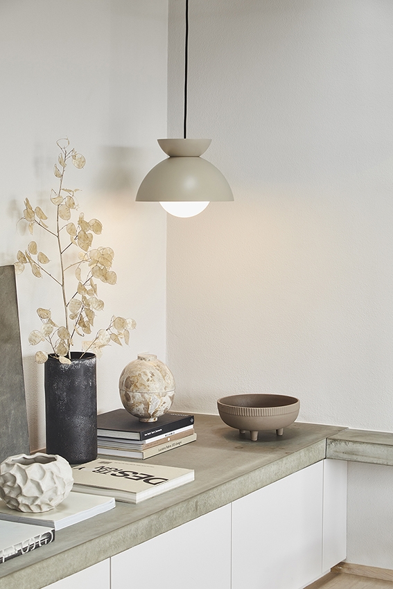 Butterfly pendel Ø29, mat tan grey