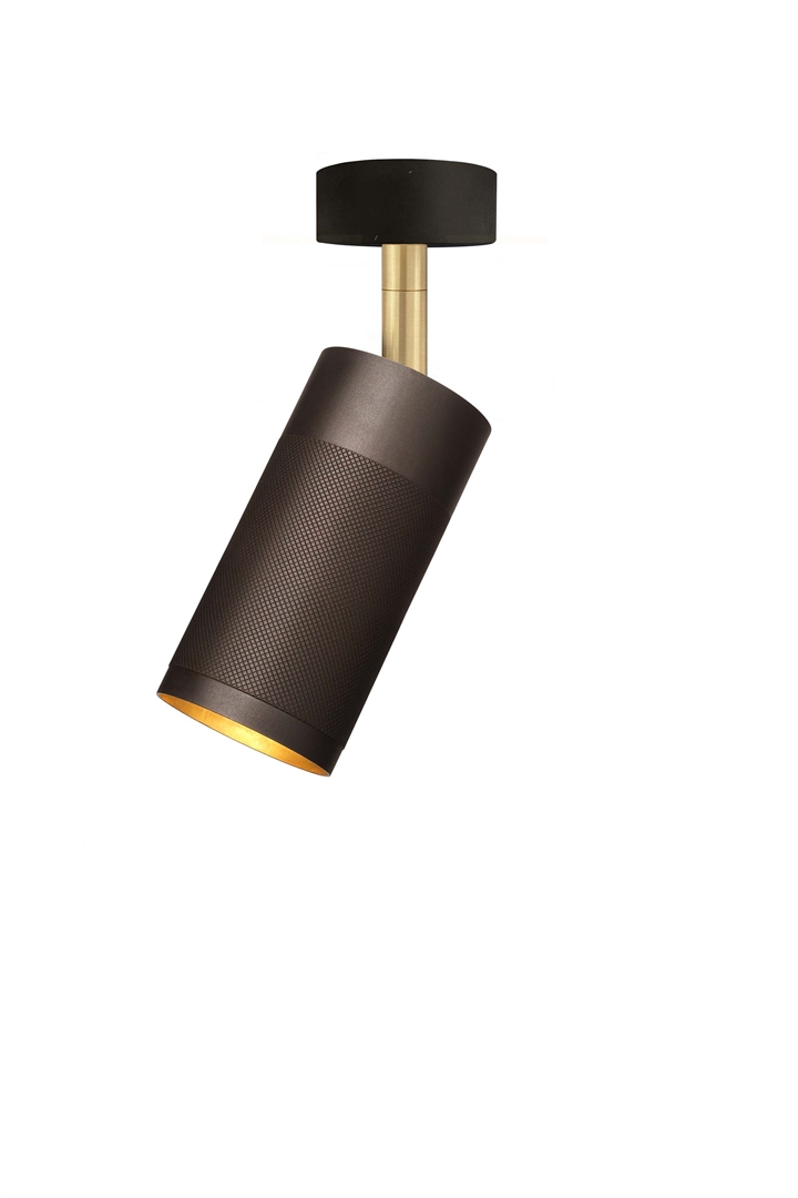 Thorup Copenhagen Patrone loftspot m/baldakin, bruneret messing, 120 mm