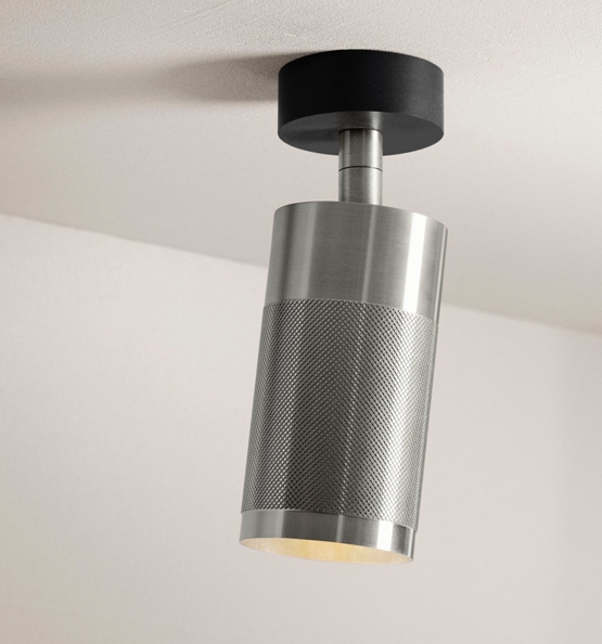 Thorup Copenhagen Patrone loftspot m/baldakin, nikkel malet messing, 120 mm Thorup Copenhagen Patrone loftspot m/baldakin, nikkel malet messing, 120 mm