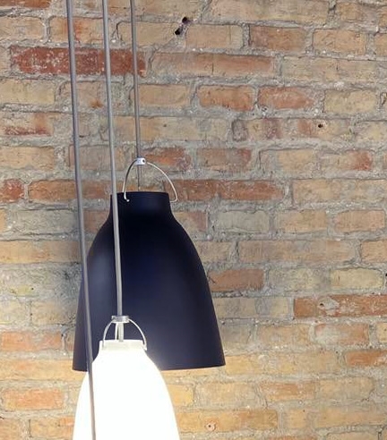 Udstillingslampe: Caravaggio Pendel mat dark ultramarine P2 