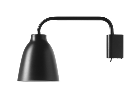 Caravaggio Read Væglampe Mat Sort Fritz Hansen