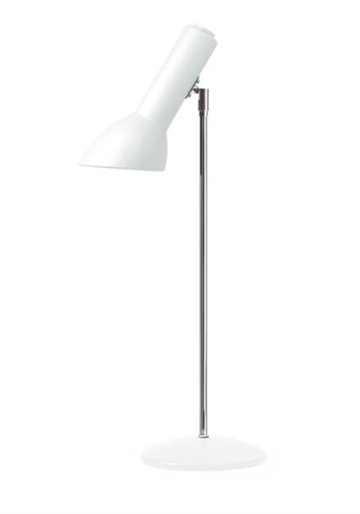 Oblique Bordlampe, hvid blank
