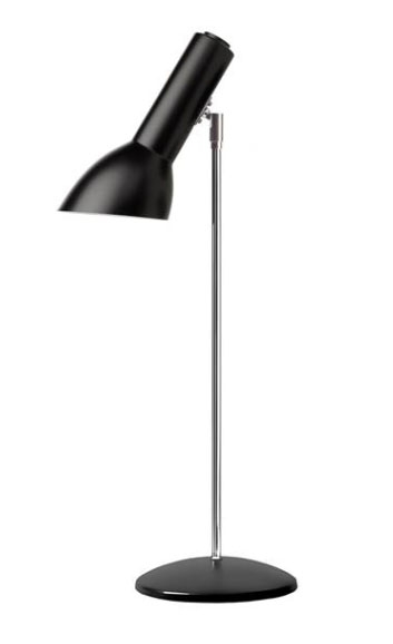 Oblique Bordlampe, sort mat