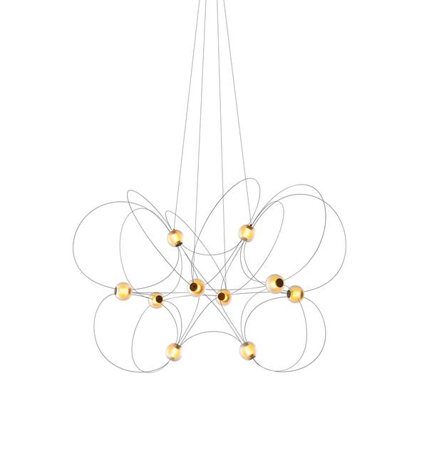 Munari X10 lysekrone, sort