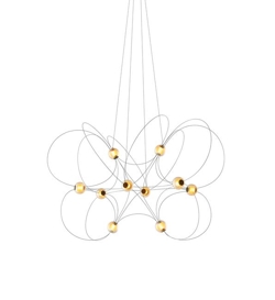 Munari X10 lysekrone, sort