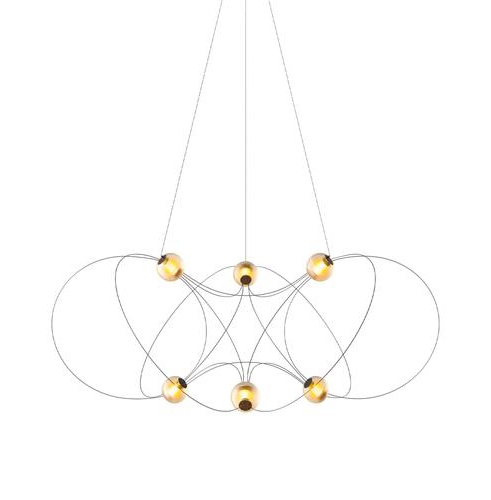 Munari X6 lysekrone, sort