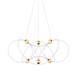 Munari X6 lysekrone, sort