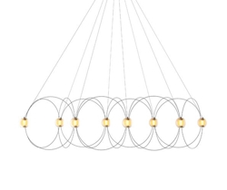 Munari X8 lysekrone, sort