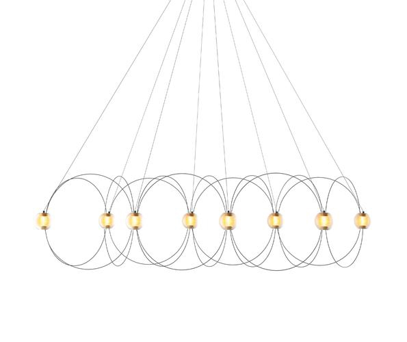 Munari X8 lysekrone, sort