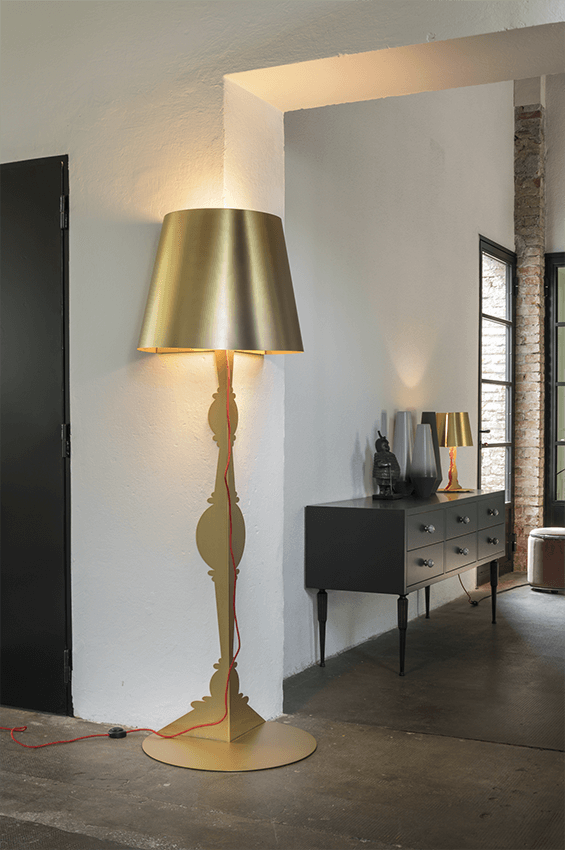 Demi 270 gulvlampe, guld