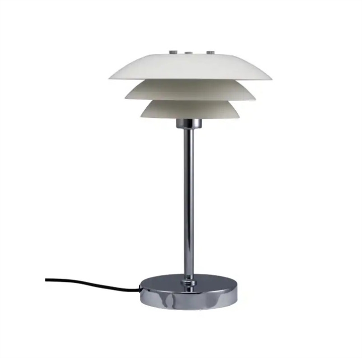 DL20 bordlampe, hvid/krom