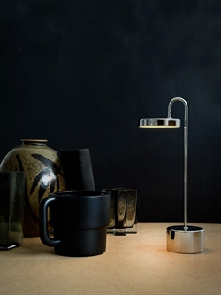 MooveLIGHT batterilampe / bordlampe, krom