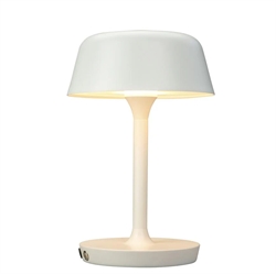 Valencia batterilampe / bordlampe, hvid
