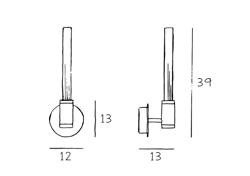 Liberty Single væglampe, sort