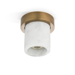 Miss Marble spot, carrara/bruneret messing