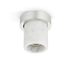 Miss Marble spot, carrara/børstet sølv