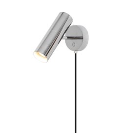 MIB 6 væglampe, krom