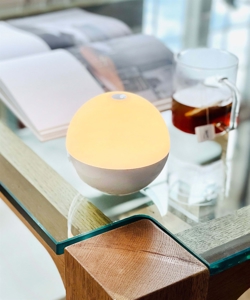 Alba Light Ball batterilampe / bordlampe, shiny hvid (2 stk.)