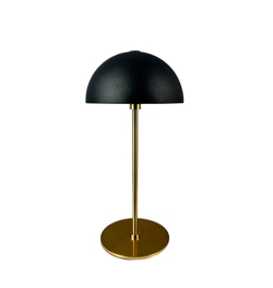 Along LED bord- / batterilampe, sort/messing